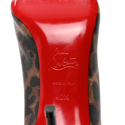 Christian Louboutin Calfskin Leopard Kate 85 Pumps 40.5 Brown 7 of 8