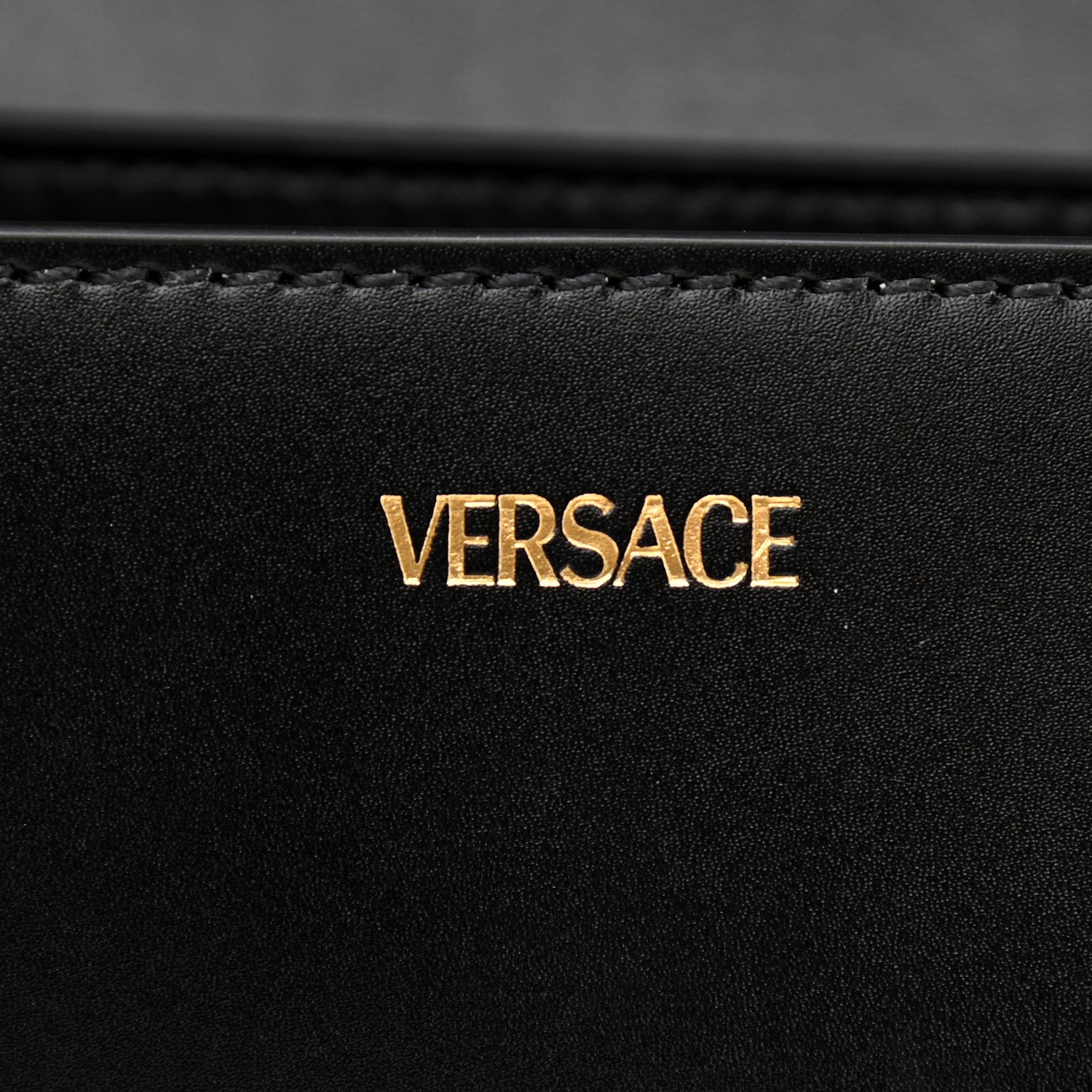 Versace Calfskin Medium Greca Goddess Shoulder Bag Black 6 of 11