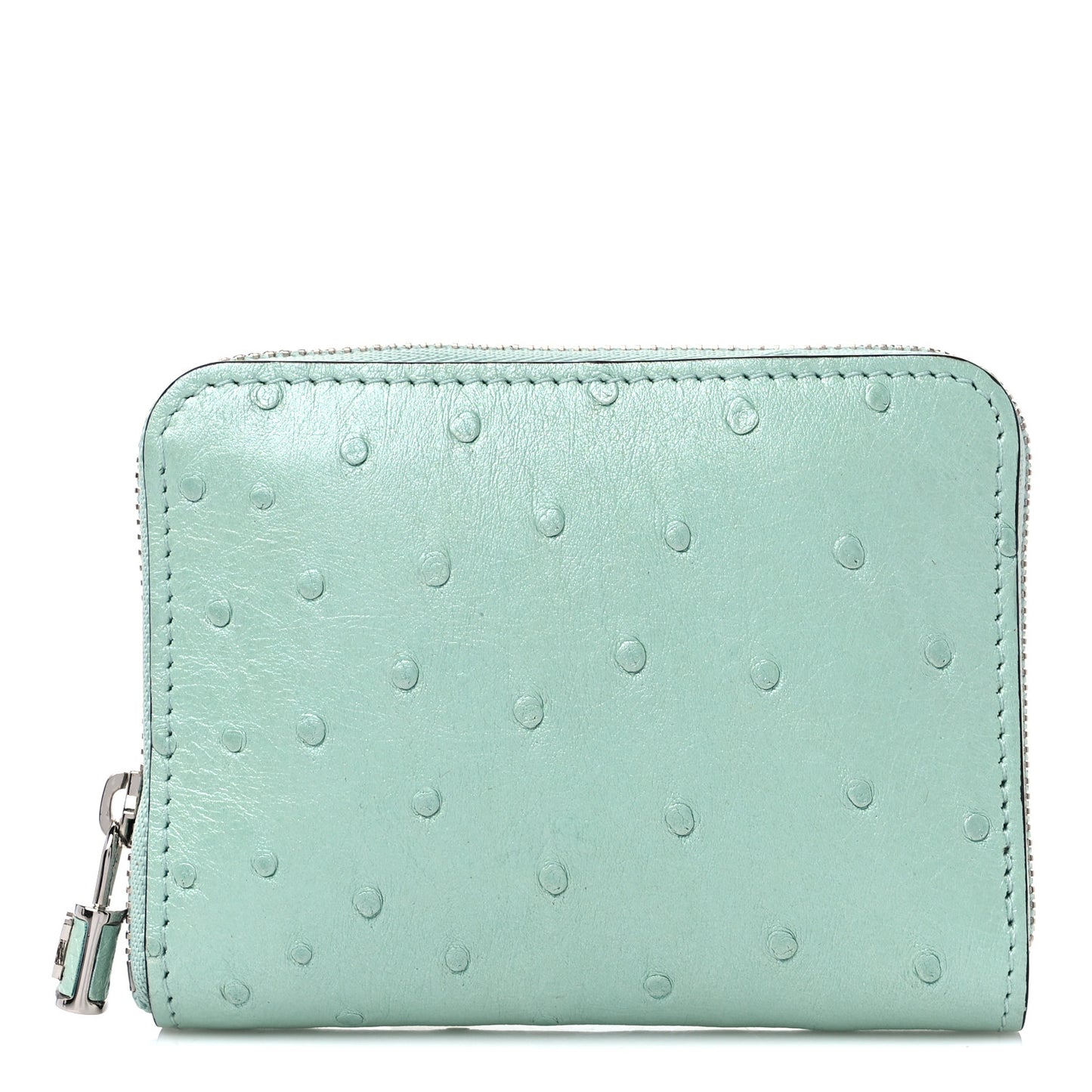 Ostrich Zippy Coin Purse Candy Green