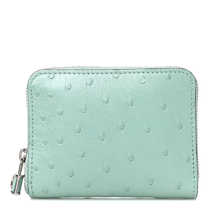 Louis Vuitton Ostrich Zippy Coin Purse Candy Green 1 of 8