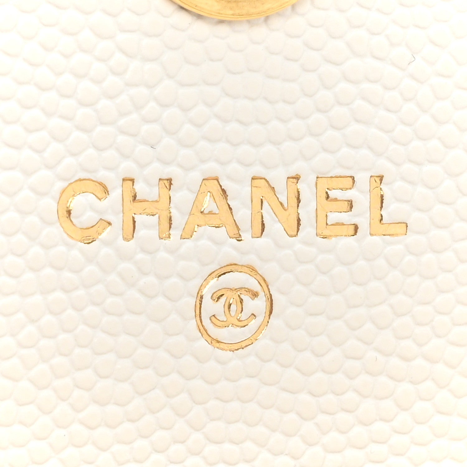 Chanel Caviar Quilted Enamel Coco Casino Flap Phone Holder With Chain White 7 of 13