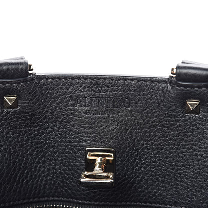 Valentino Garavani Pebbled Calfskin Large JoyLock Satchel Black 7 of 14