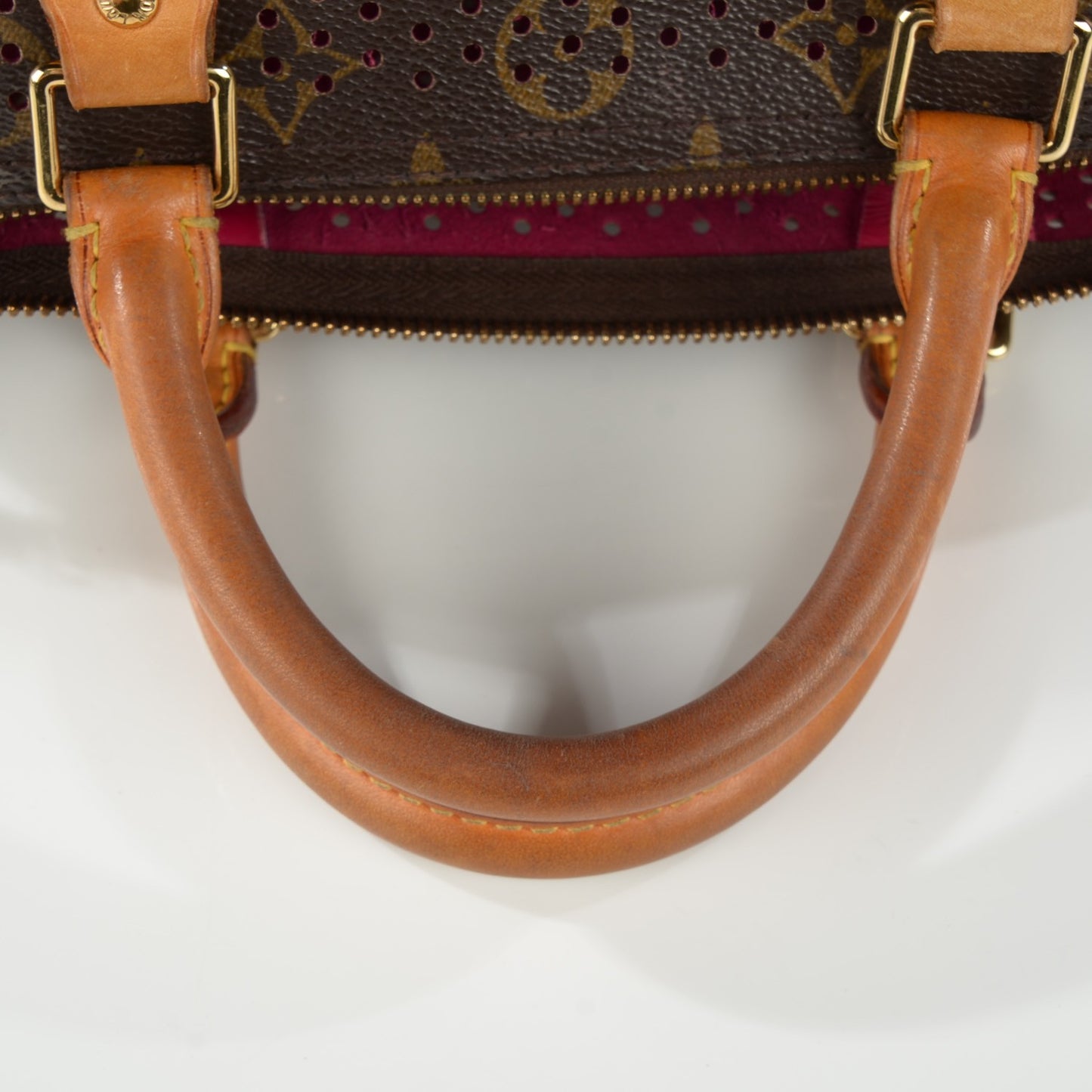 Monogram Perforated Speedy 30 Fuchsia