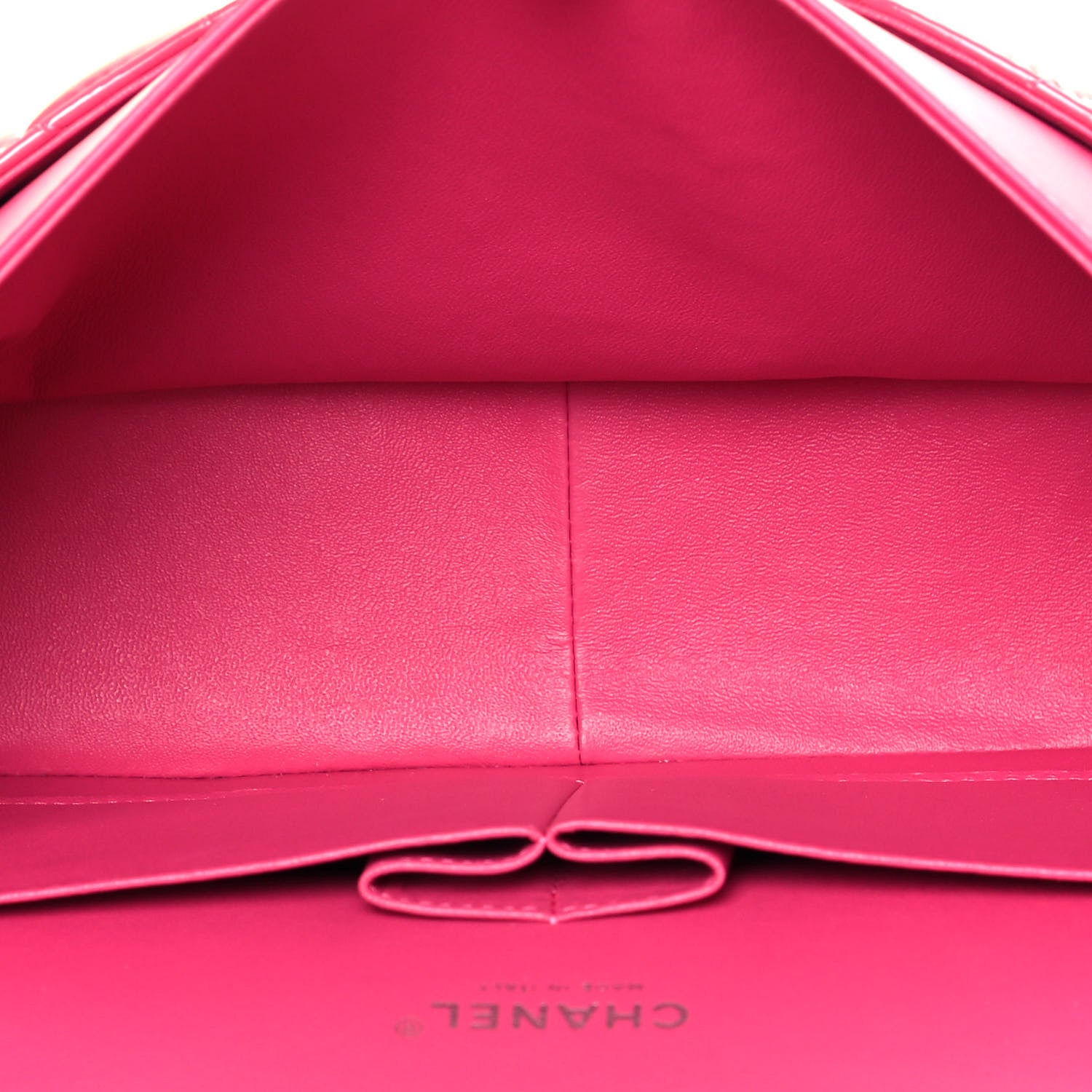 Chanel Patent Quilted Jumbo Double Flap Fuchsia 4 of 14