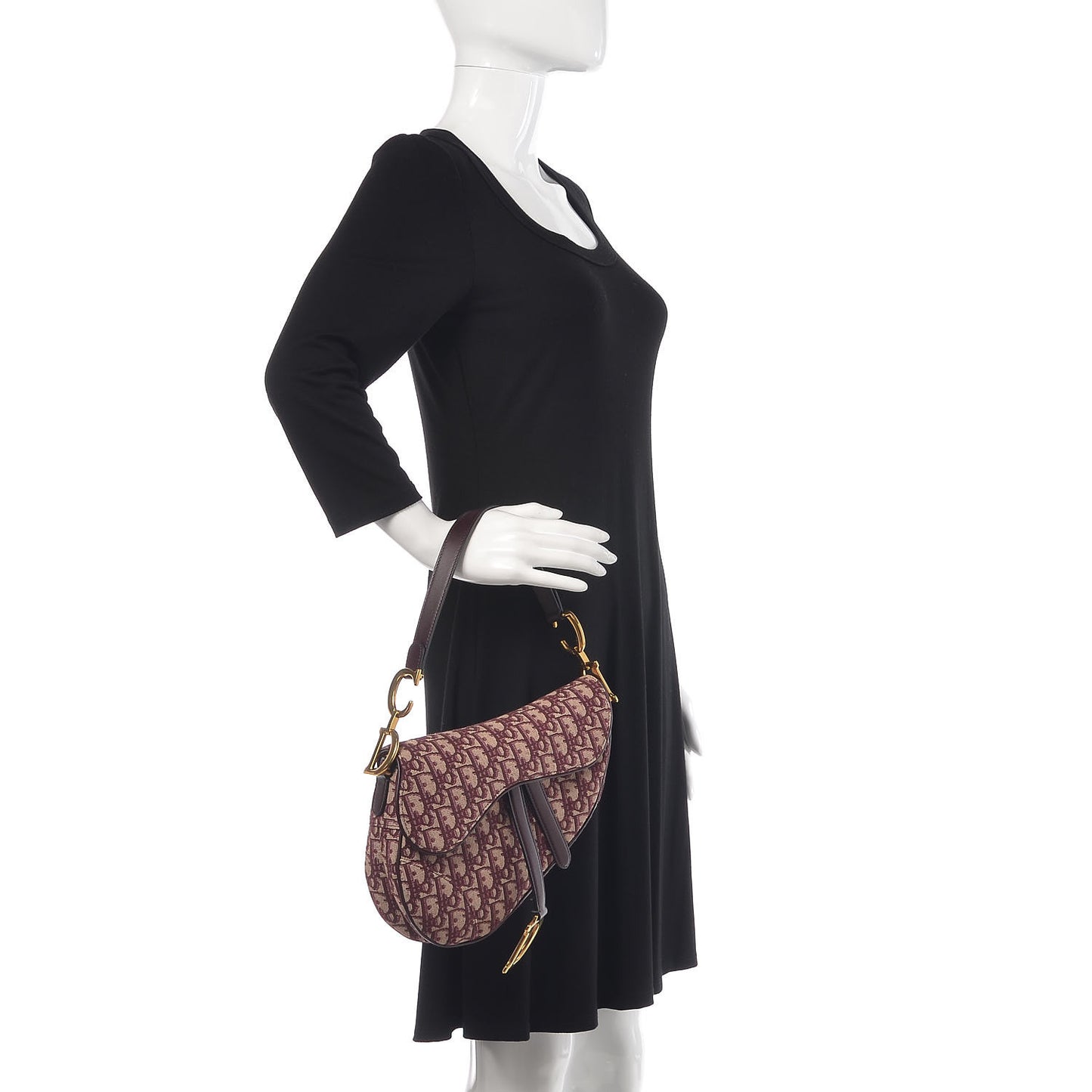 Monogram Saddle Bag Burgundy