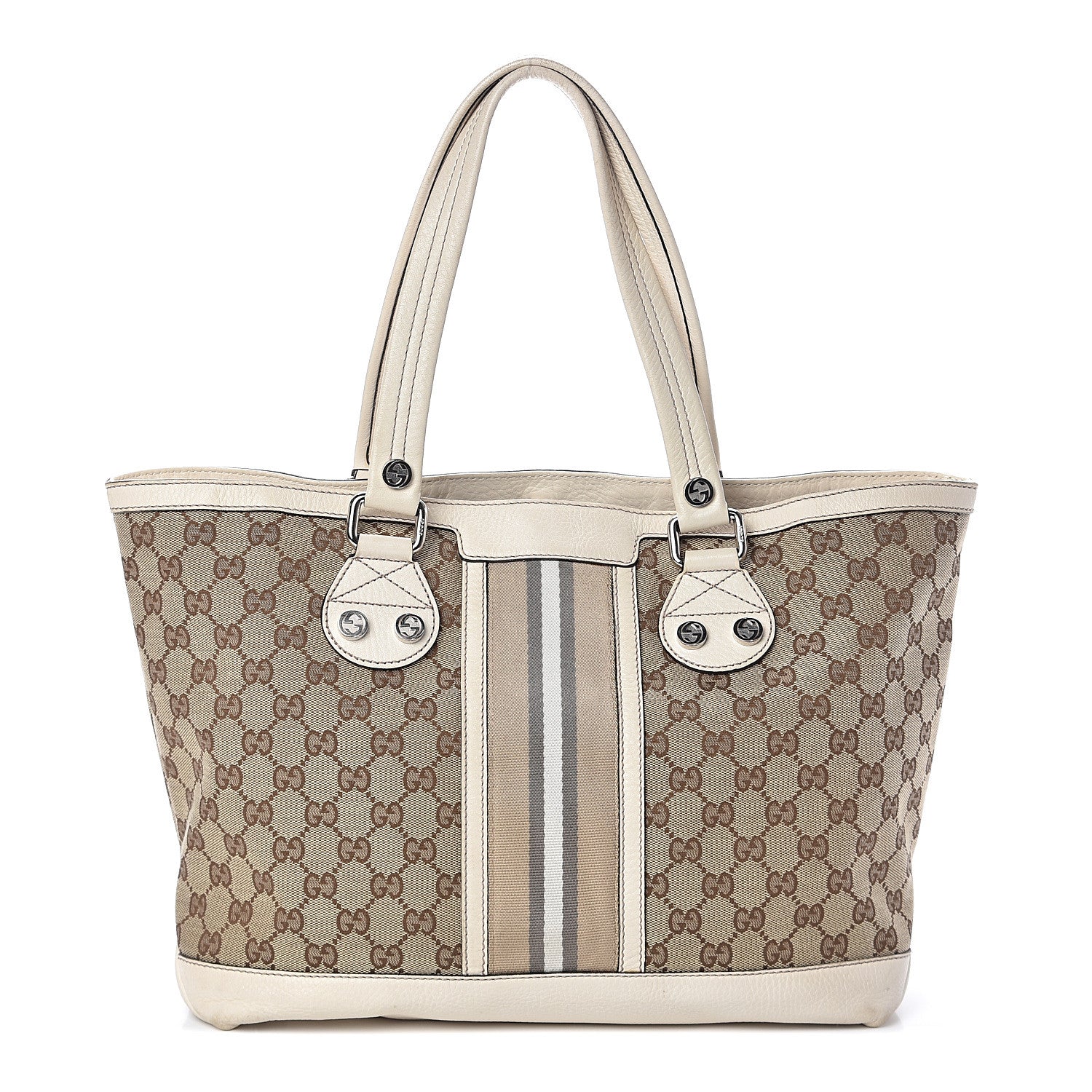 Gucci Monogram Web Sunset Tote Off White 1 of 9