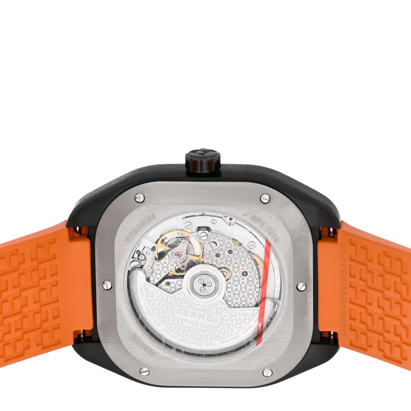 DLC Coated Titanium Rubber 39mm H08 Automatic Watch Orange