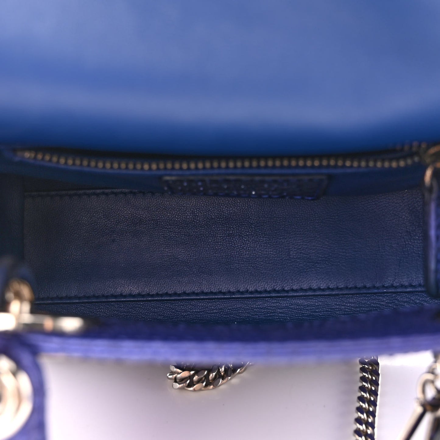 Metallic Snakeskin Mini Lady Dior Purple