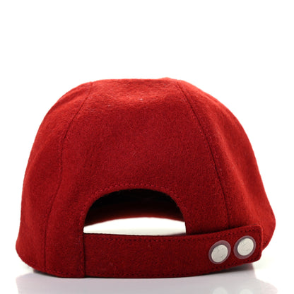 Hermes Wool Davis Varsity Cap 56 Rouge 3 of 6