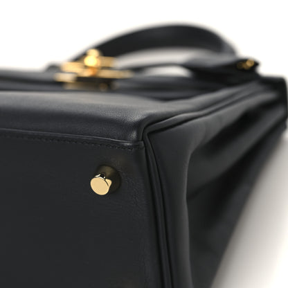 Hermes Swift Kelly Retourne 25 Black 10 of 12