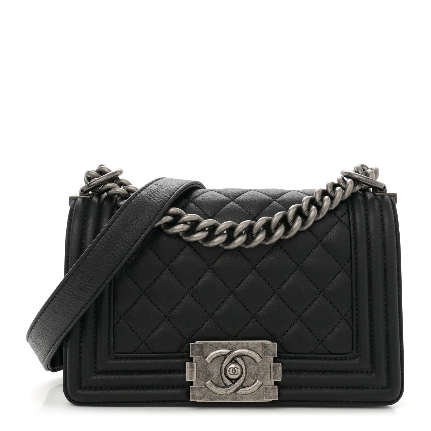 Chanel Calfskin Quilted Small Boy Flap Black 1 of 11