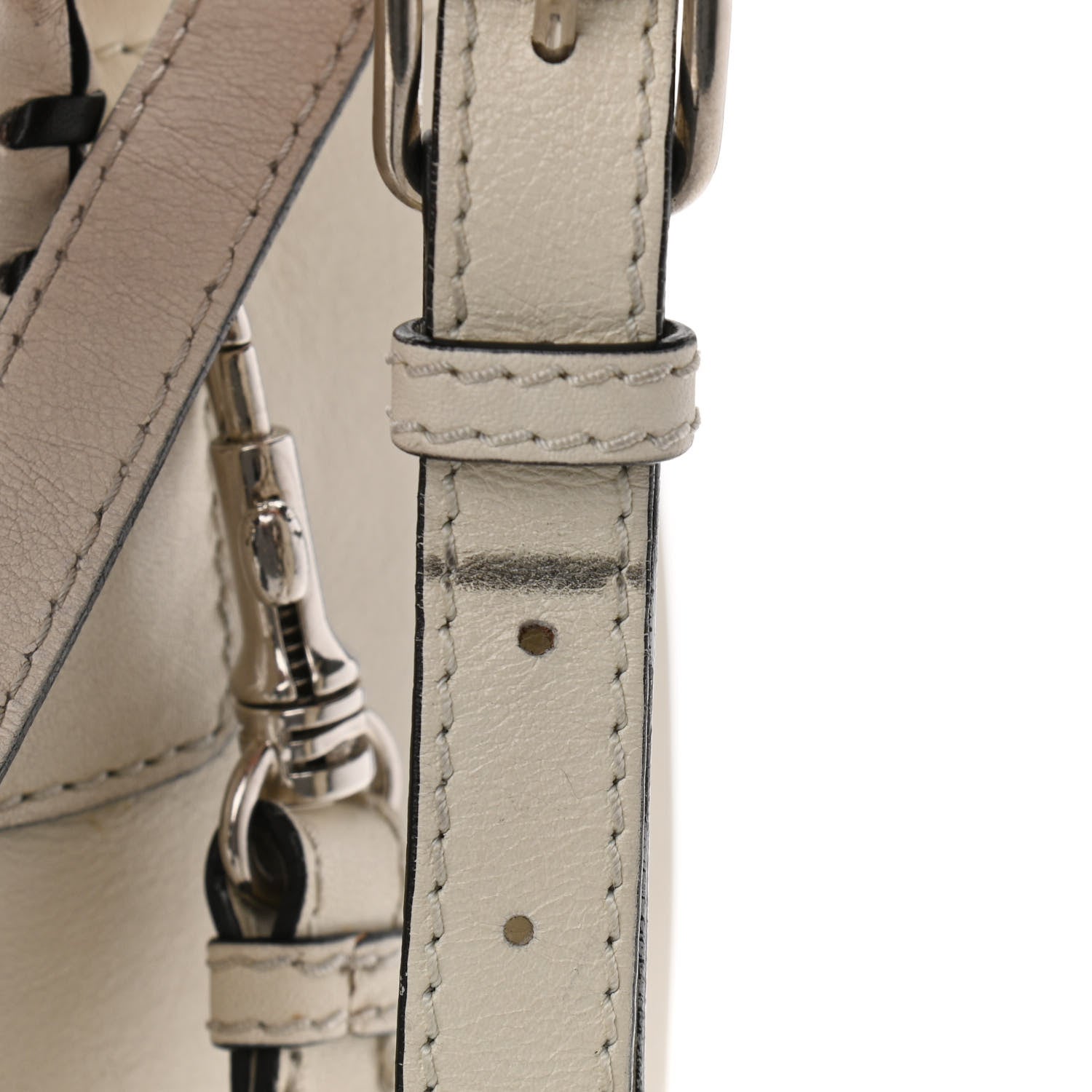 Alexander McQueen Calfskin Whipstitch Folk Tote White 14 of 20