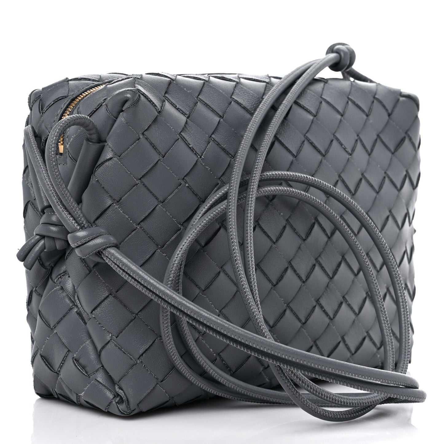 Nappa Intrecciato Small Loop Camera Bag Thunder
