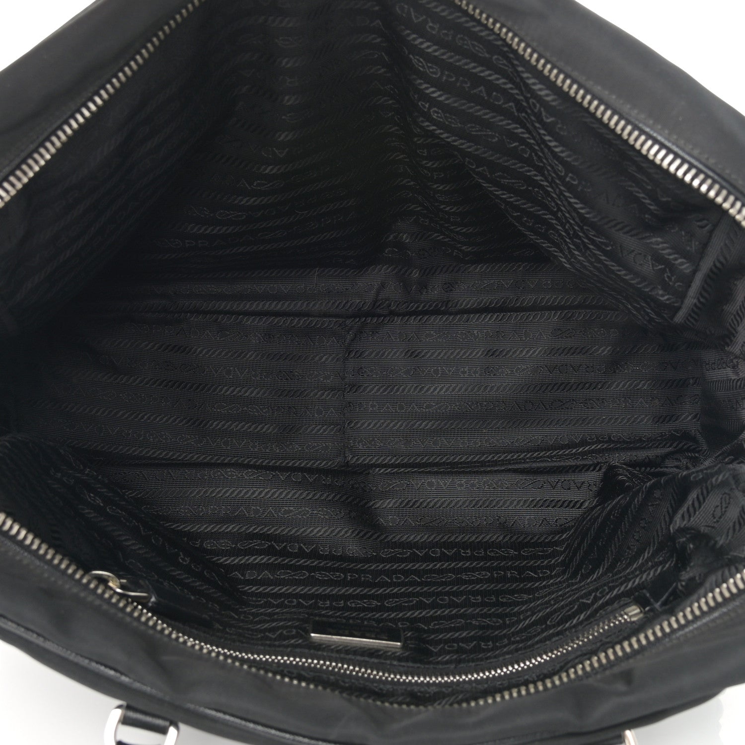 Prada Tessuto Nylon Saffiano Tote Black 5 of 15
