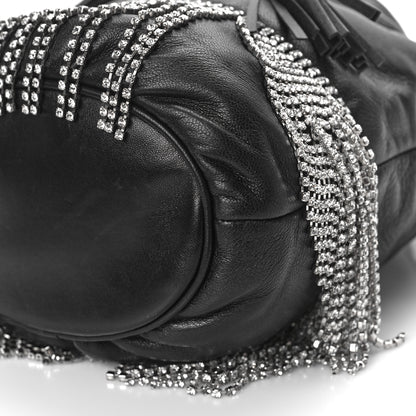 Miu Miu Nappa Crystal Fringe Bucket Bag Black 9 of 9