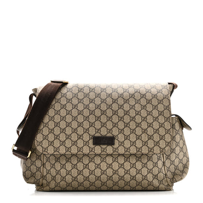 Gucci GG Plus Monogram Messenger Diaper Bag Dark Brown 1 of 10