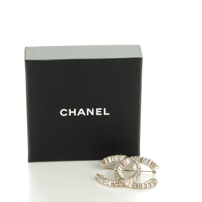 Chanel Baguette Crystal CC Brooch Silver 5 of 5