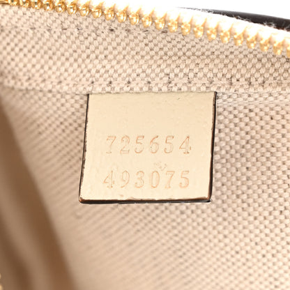 Gucci X PIKARAR GG Supreme Monogram Textured Dollar Calfskin Animal Print Retro Interlocking G Multi-Function Bag Beige Ebony Multicolor Mystic White 8 of 11
