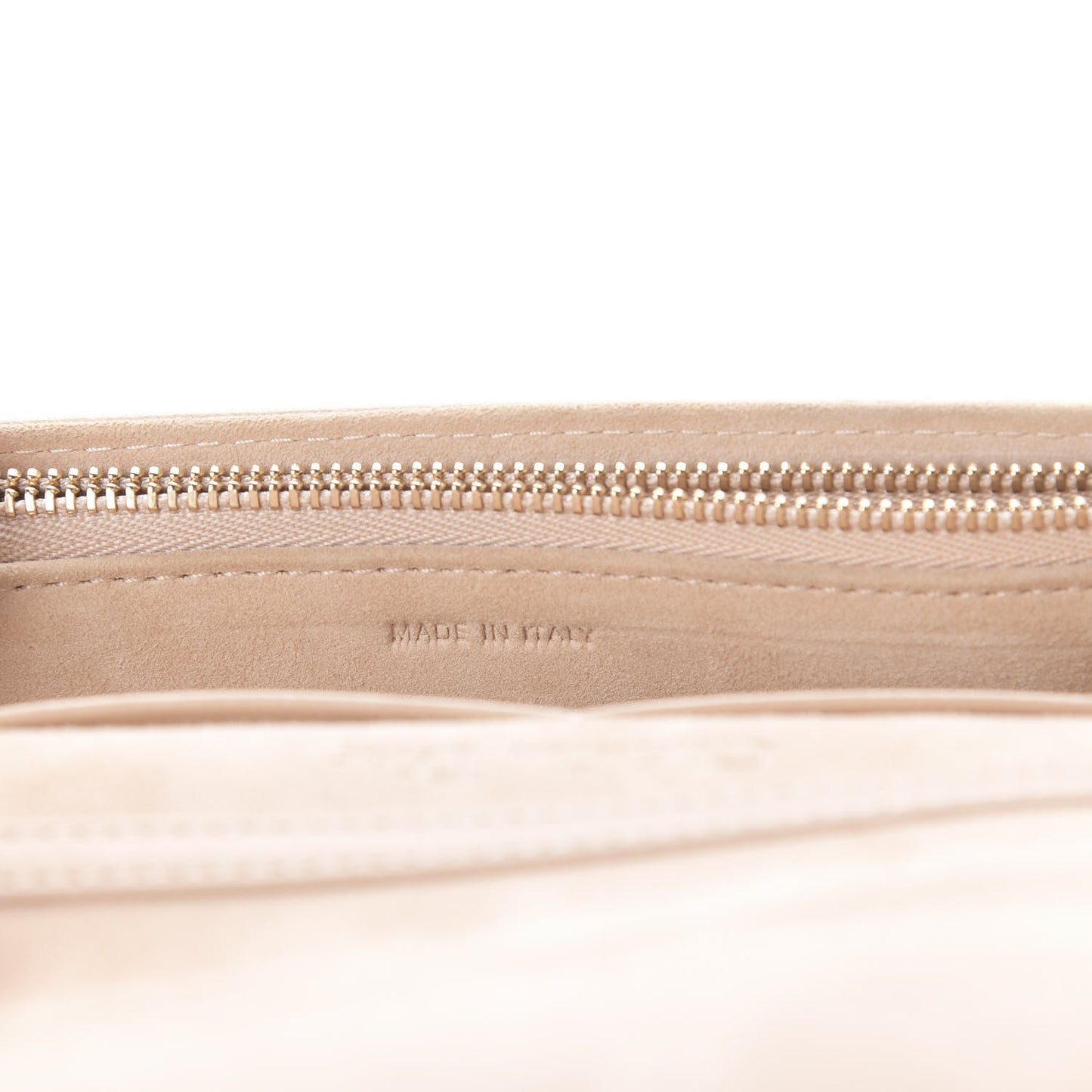 Grained Calfskin Diorama Wallet on Chain Pouch Nude