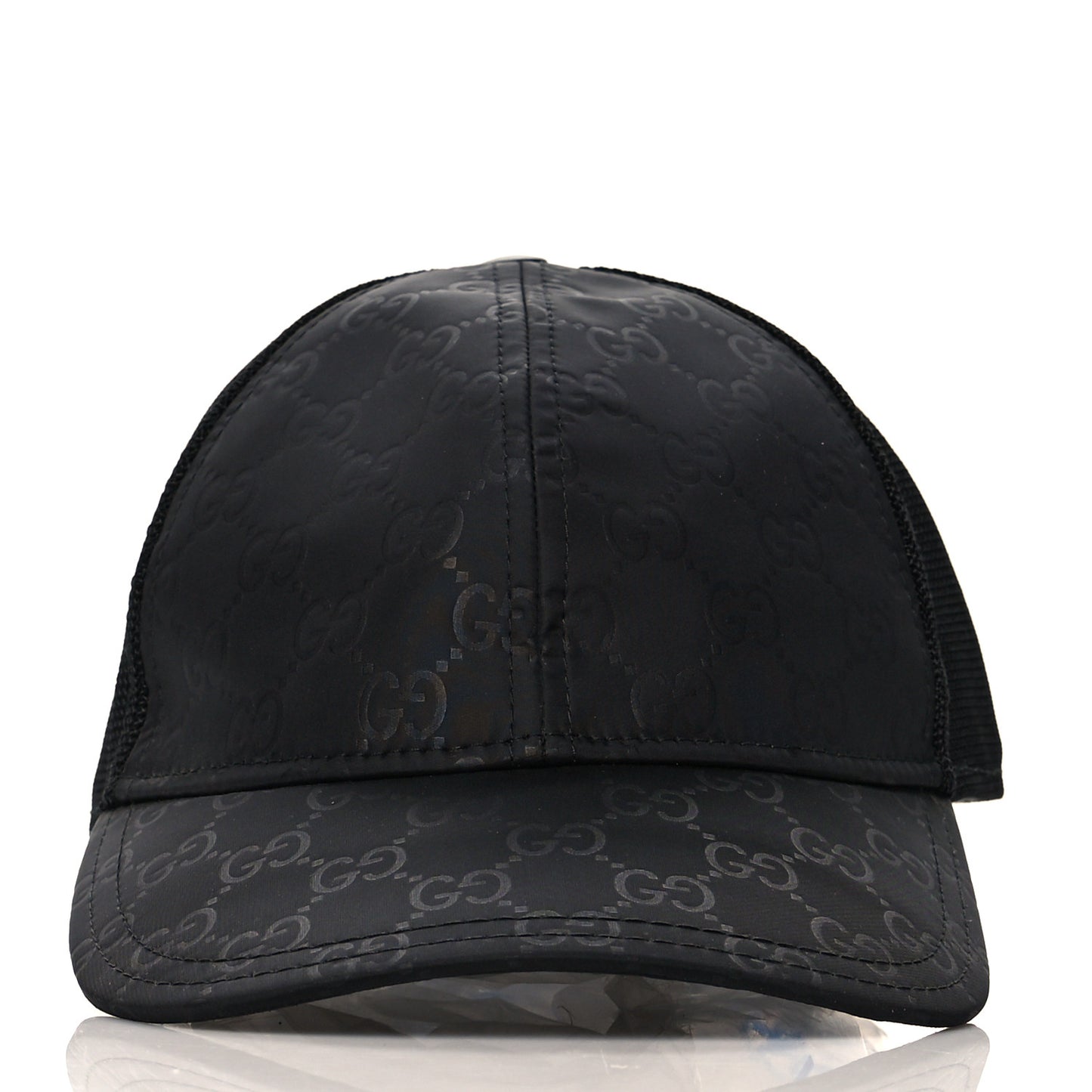 Nylon Monogram Baseball Hat M Black
