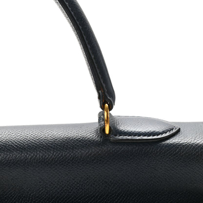 Hermes Courchevel Kelly Retourne 35 Bleu Marine 12 of 15