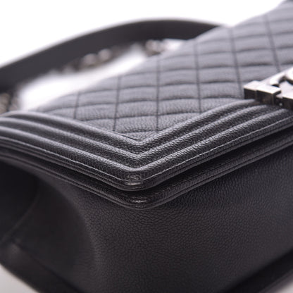 Chanel Caviar Quilted Medium Boy Flap Black 6 of 15
