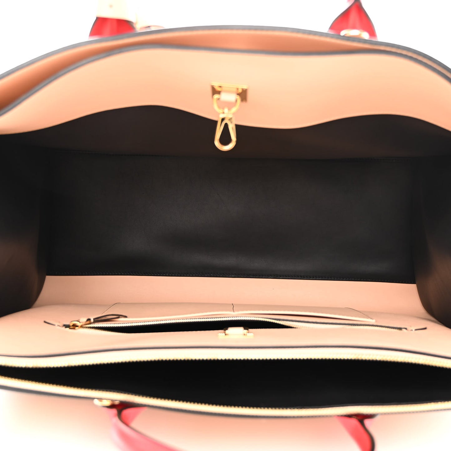Calfskin City Steamer XL Black Creme Bourgogne