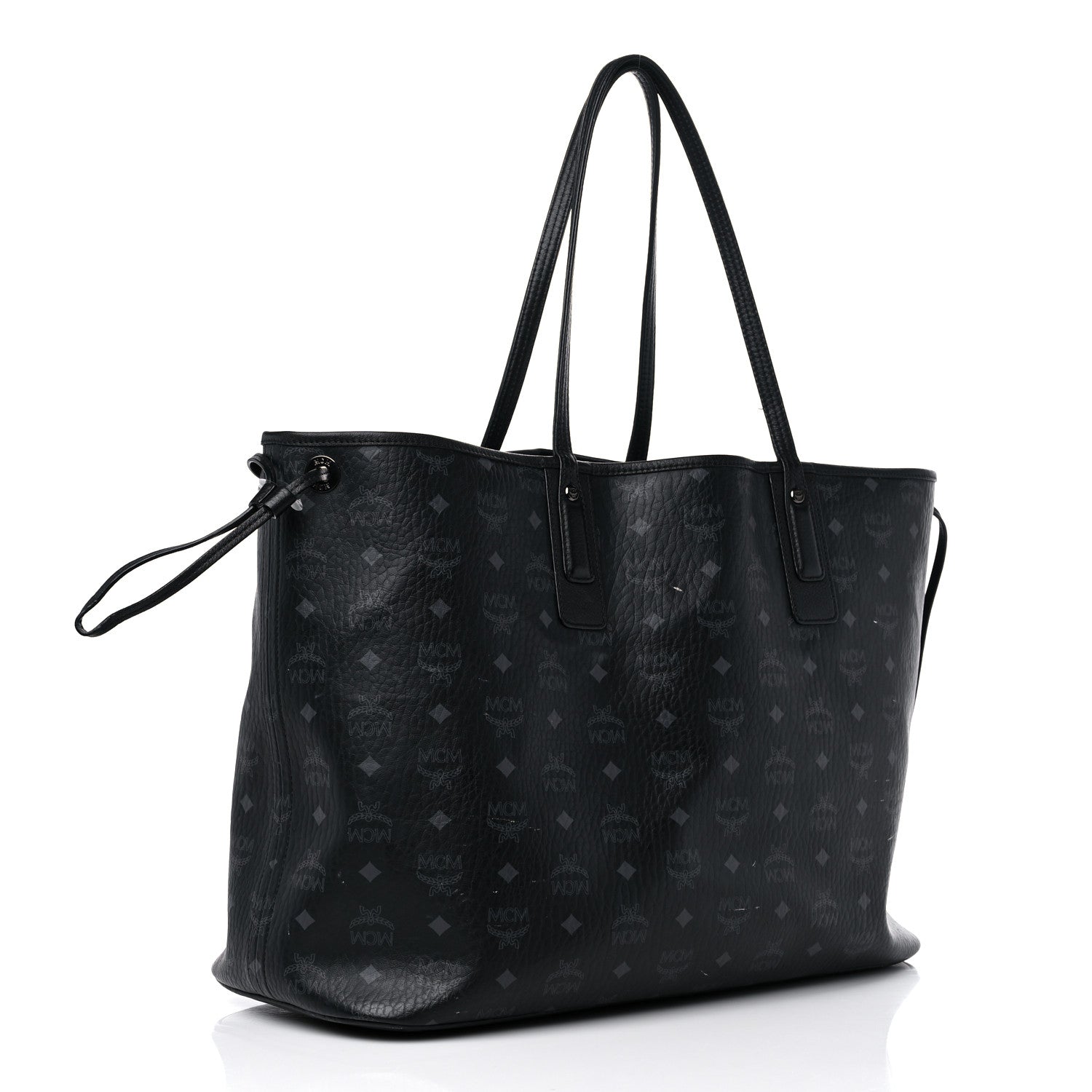 MCM Visetos Large Liz Reversible Shopper Tote Black 3 of 18