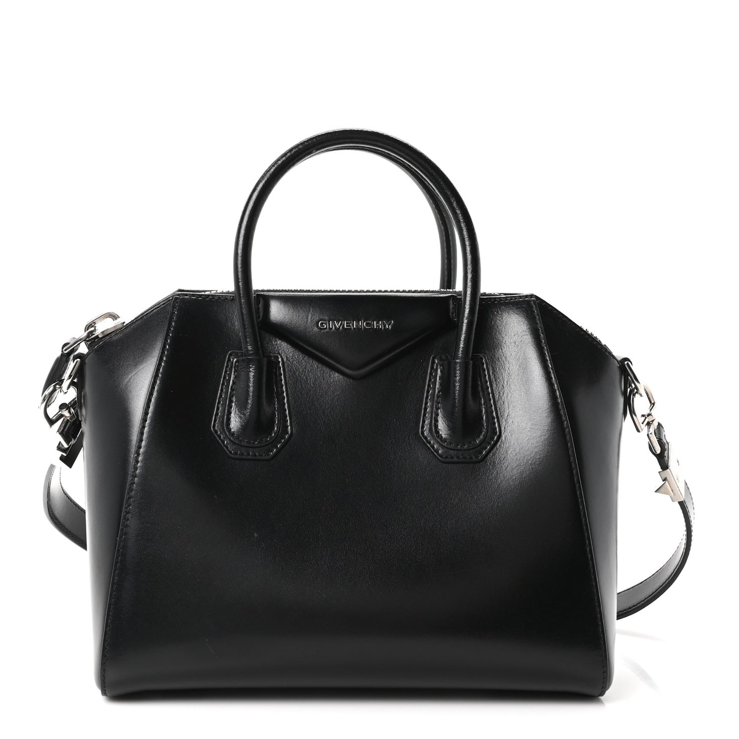Shiny Lord Calfskin Medium Antigona Black