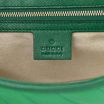 Gucci Azalea Calfskin Enamel Matelasse Diagonal Small Torchon GG Marmont Shoulder Bag New Shamarock Emerald 6 of 11
