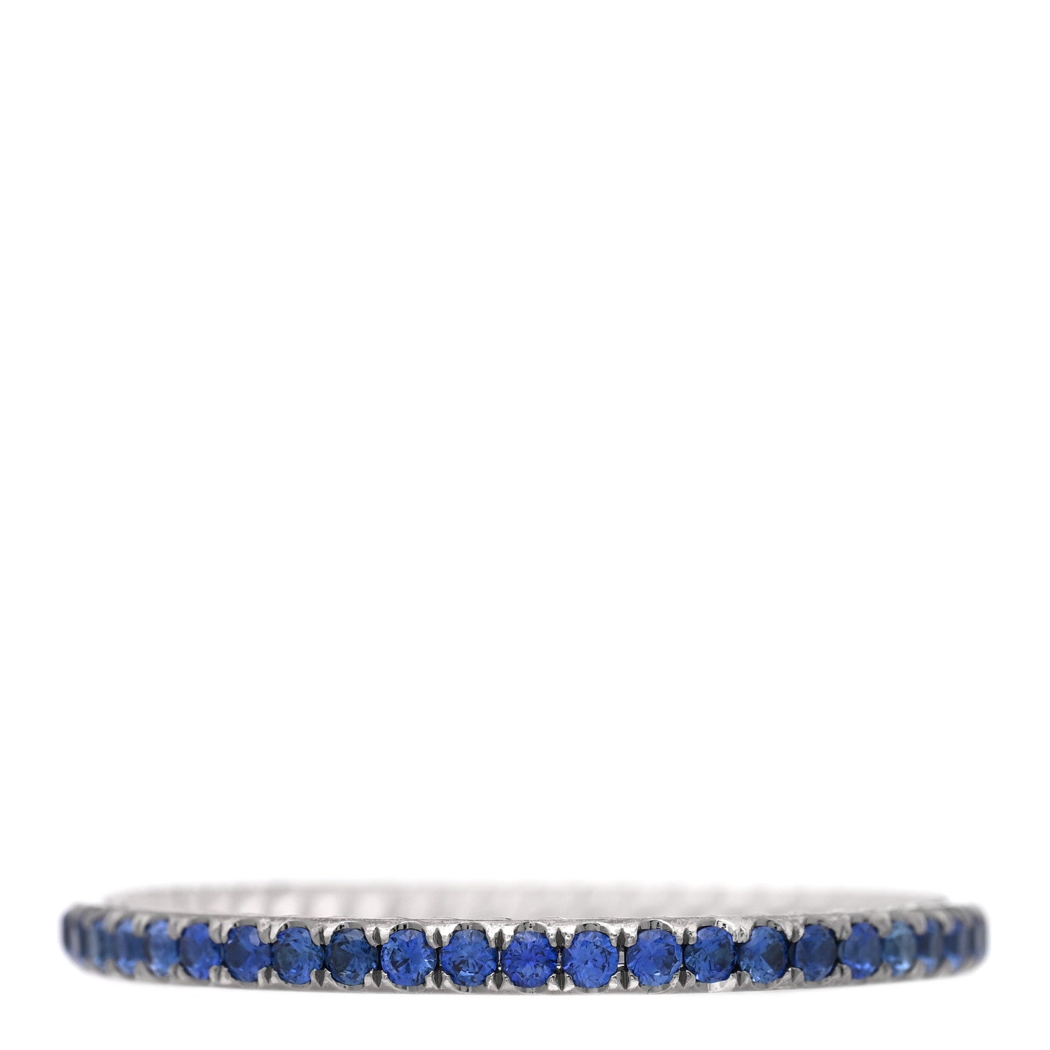 David Yurman Platinum Blue Sapphire 1.85mm Eden Eternity Band Ring 66 11.5 49/5 3 of 4