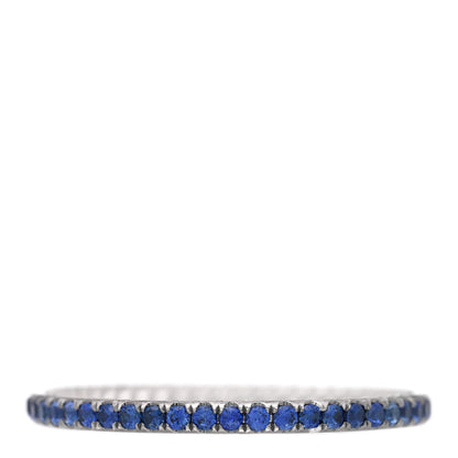 David Yurman Platinum Blue Sapphire 1.85mm Eden Eternity Band Ring 66 11.5 49/5 3 of 4