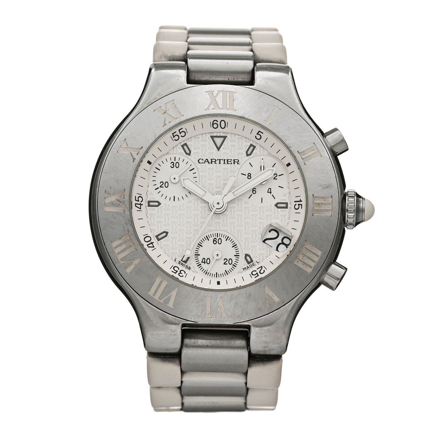 Stainless Steel Rubber 38mm Must 21 Chronoscaph Quartz Watch
