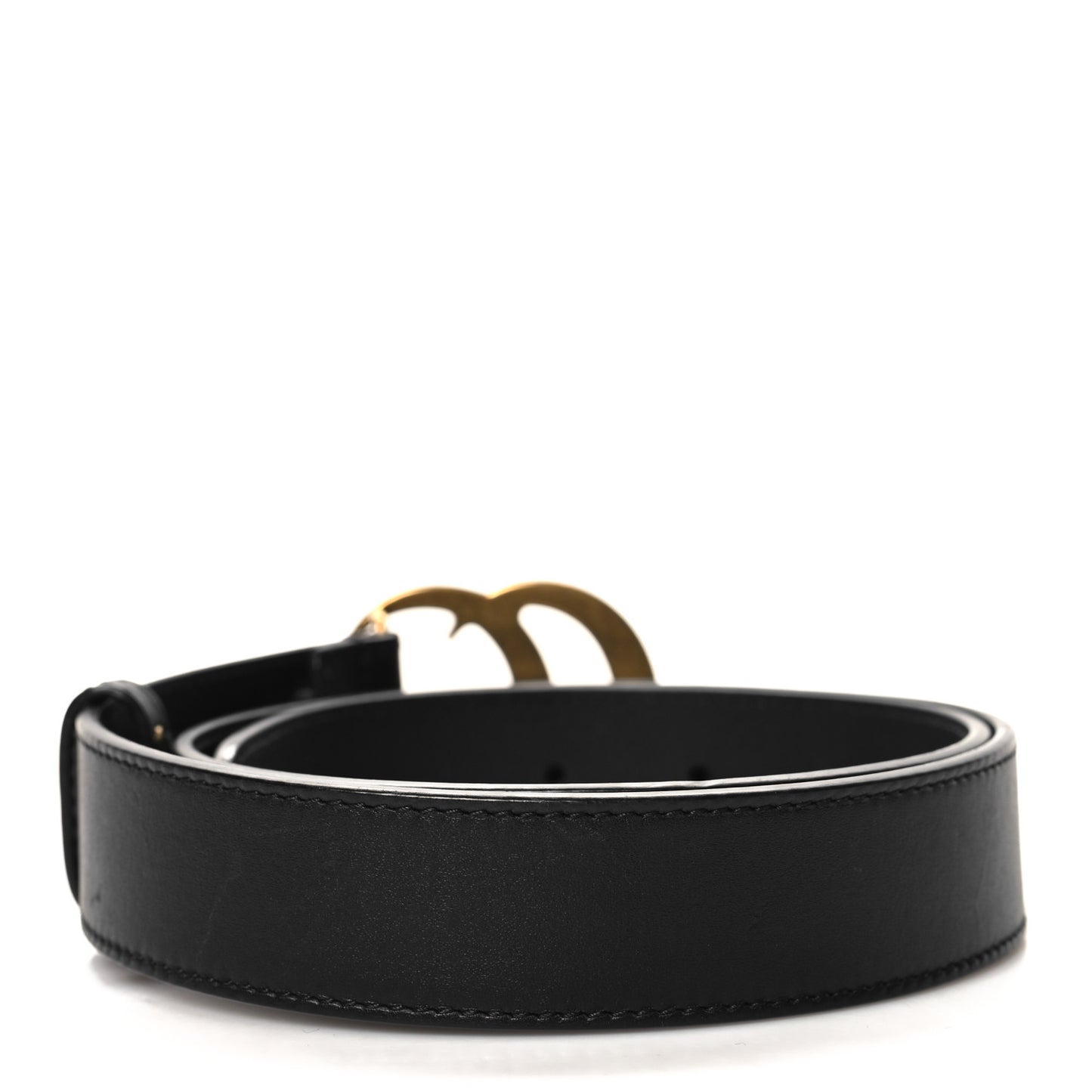 Moon Calfskin Double G 30mm Belt 75 30 Black