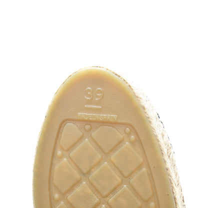 Chanel Lambskin CC Espadrilles 39 Beige Black 6 of 7