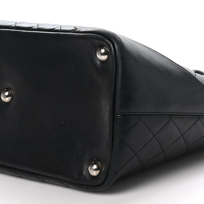 Chanel Calfskin Quilted Large Cambon Tote Black White 10 of 10