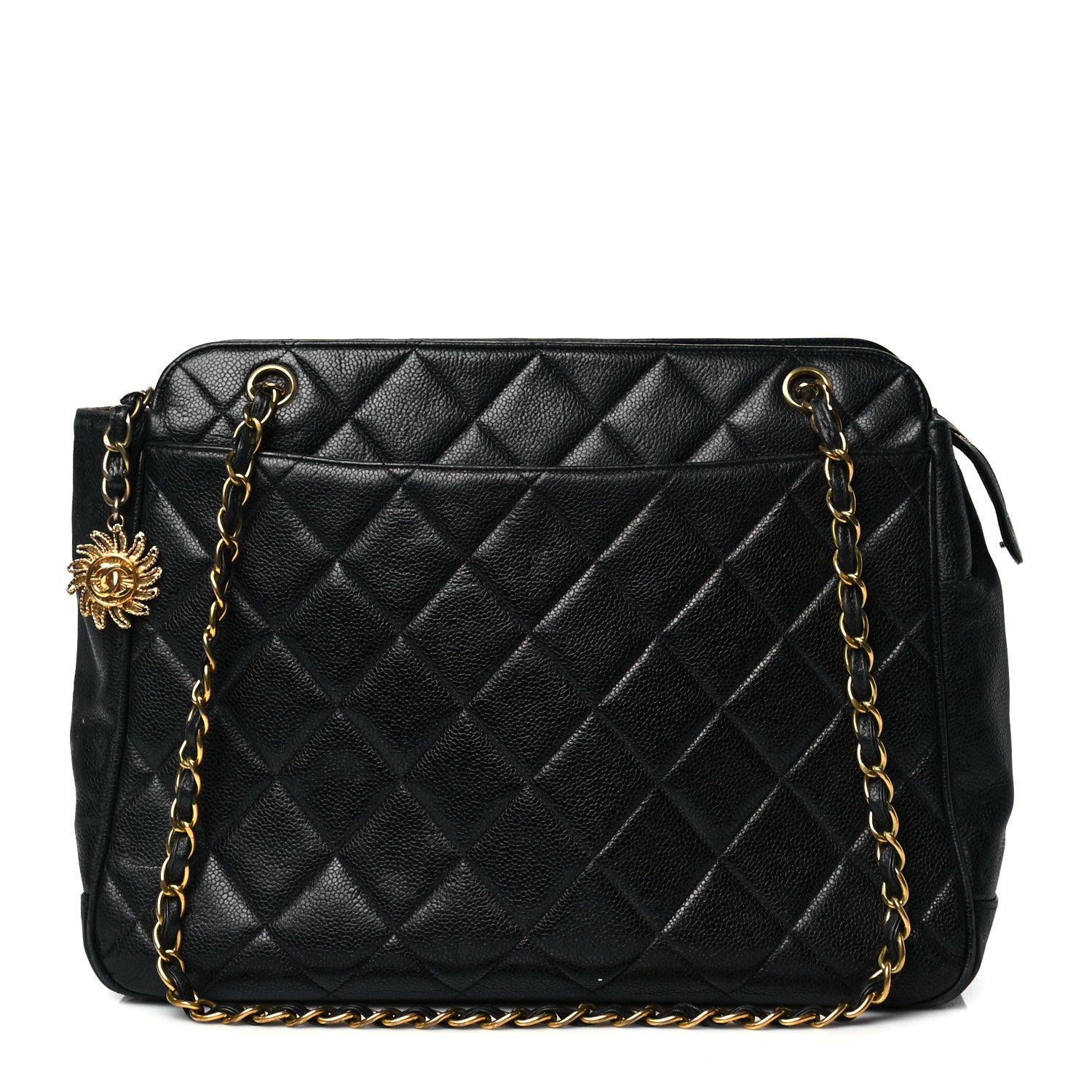Chanel Caviar Quilted Sun Medallion Shoulder Bag Black 1 of 16