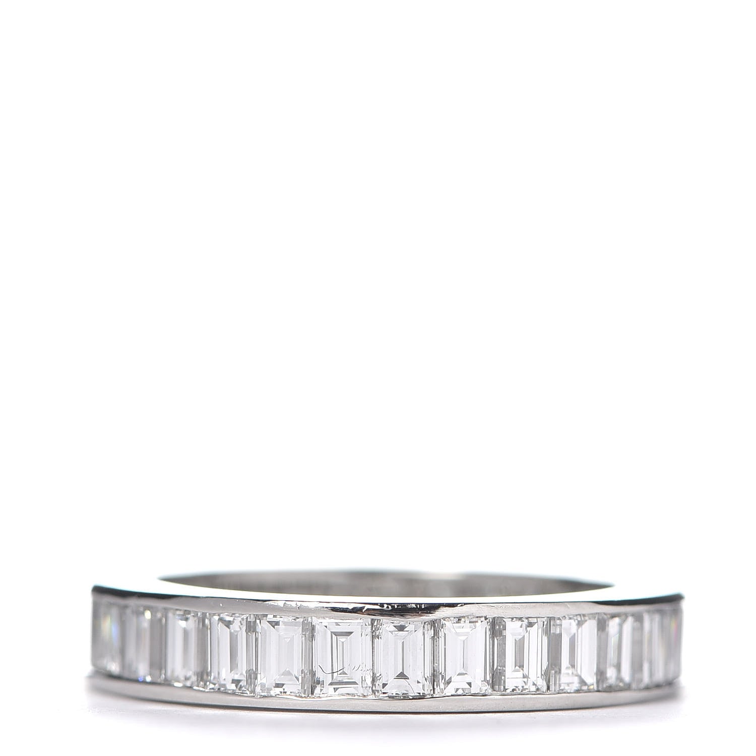 Tiffany Platinum Diamond 3mm Channel-Set Eternity Band Ring 51 5.75 3 of 5