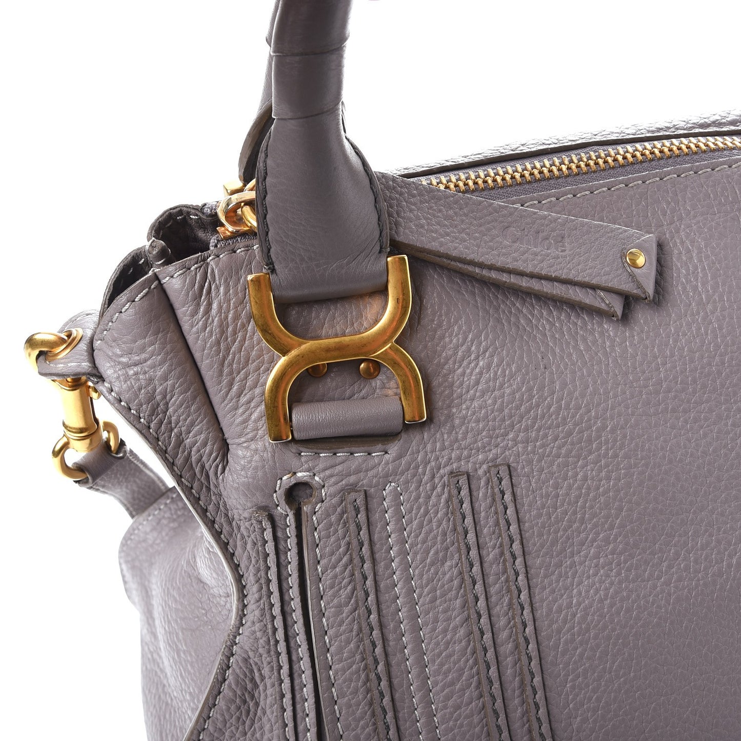 Calfskin Medium Marcie Satchel Cashmere Grey