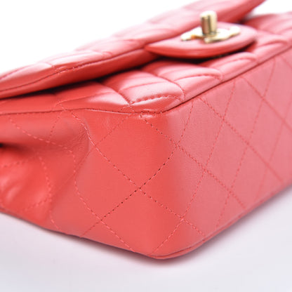 Chanel Lambskin Quilted Mini Rectangular Flap Red 9 of 9