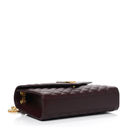 Saint Laurent Grain De Poudre Textured Mixed Matelasse Medium Triquilt Monogram Satchel Rouge Legion 3 of 4