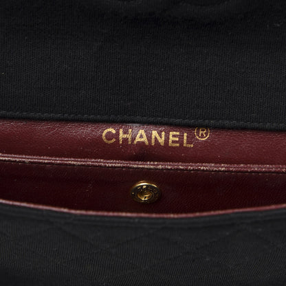 Chanel Lambskin Jersey Quilted Small Single Flap Dark Blue 8 of 11