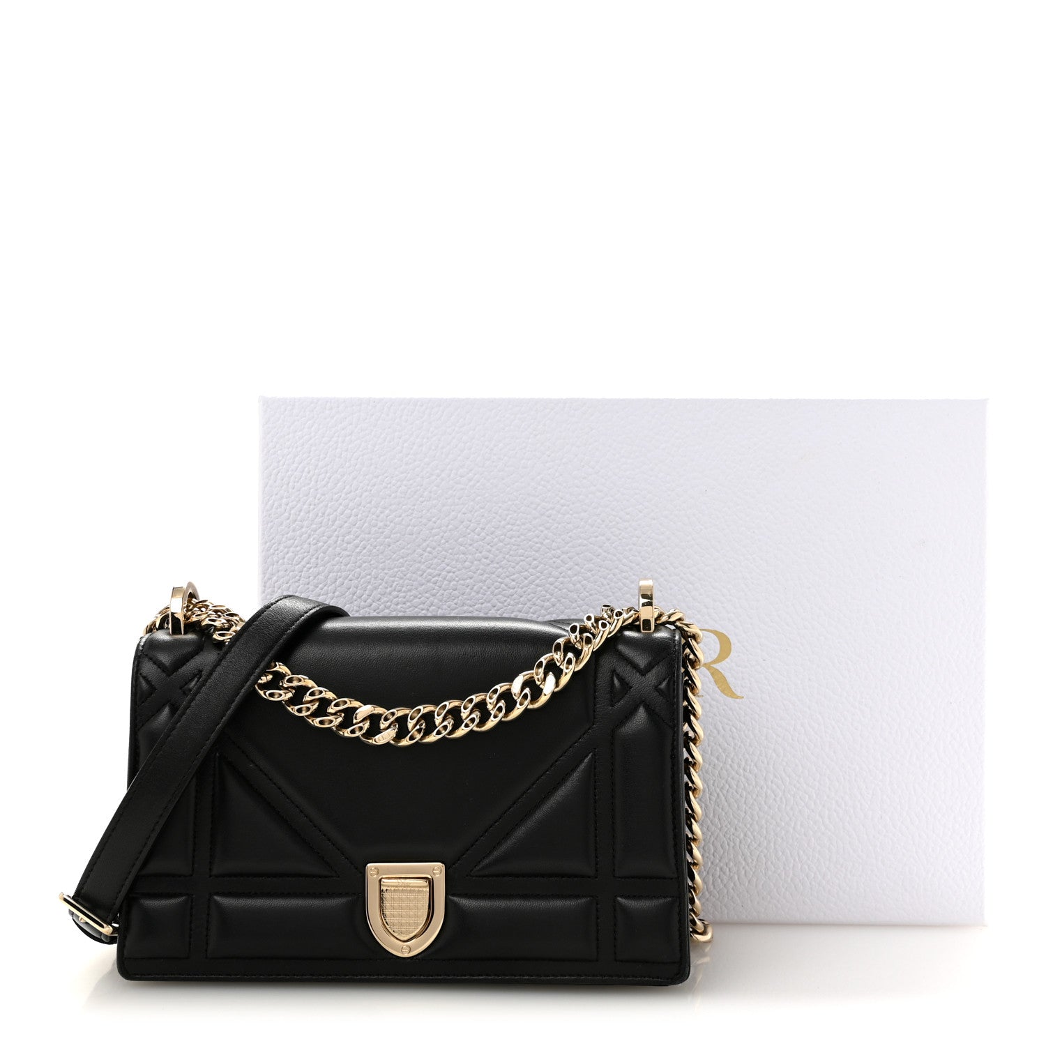 Christian Dior Calfskin Small Diorama Flap Bag Black 14 of 14