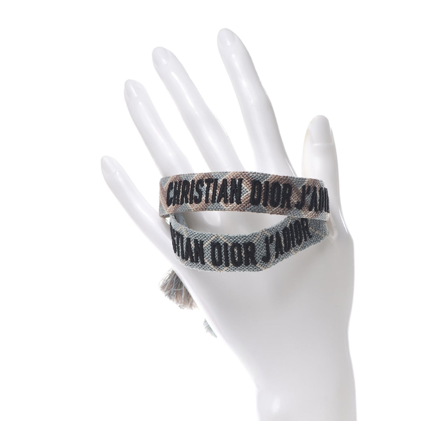 Woven Cotton J'Adior Friendship Bracelet Set Blue Nude