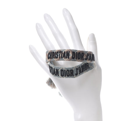 Christian Dior Woven Cotton J'Adior Friendship Bracelet Set Blue Nude 2 of 5