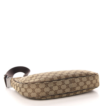 Gucci Monogram Medium Half Moon Hobo Dark Brown 4 of 11