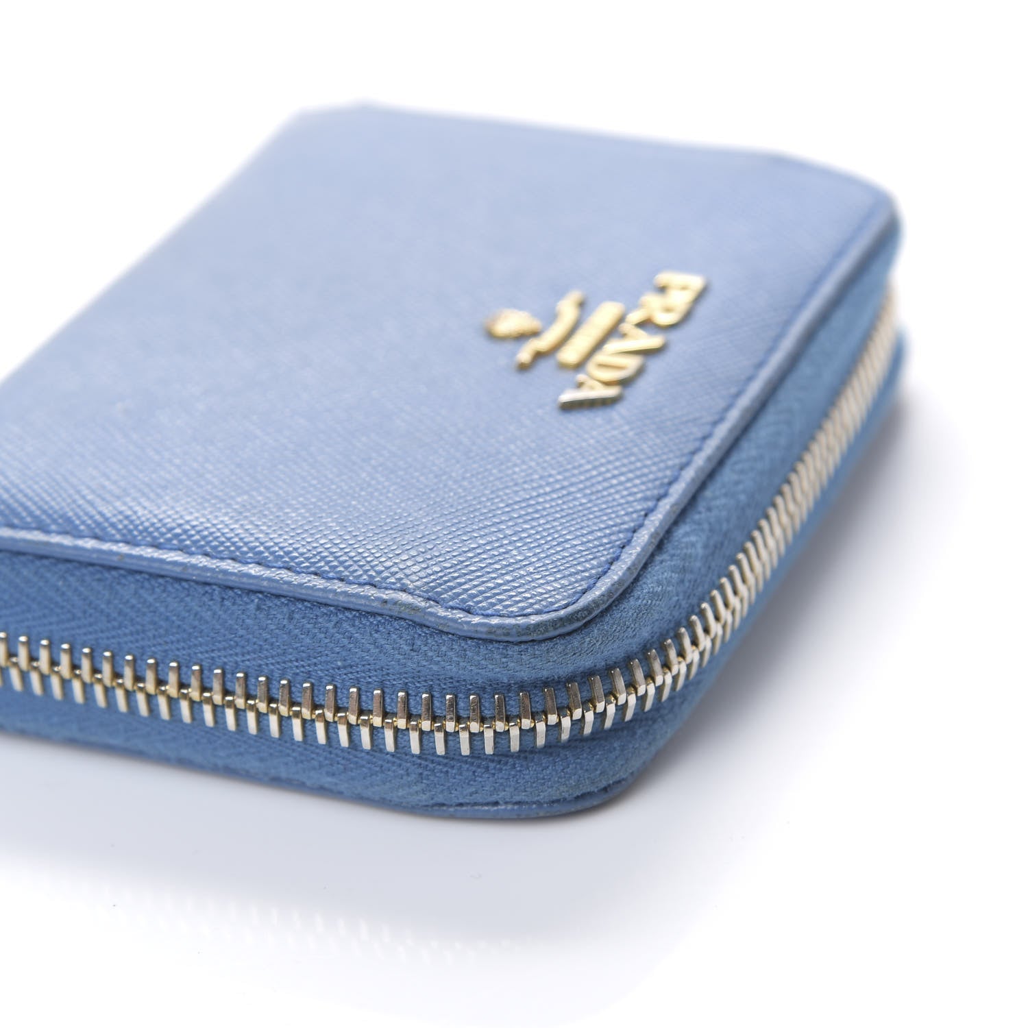Prada Saffiano Metal Coin Purse Cobalto 9 of 10