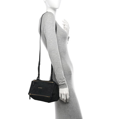 Givenchy Calfskin Crocodile Embossed Mini Pandora Black 2 of 10