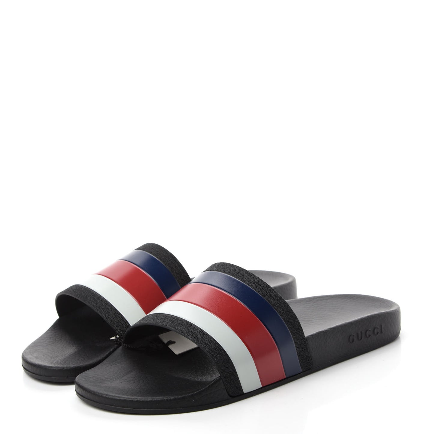 Rubber Web Mens Pool Slide Sandals 13 Black Mystic White Hibiscus Red Marine