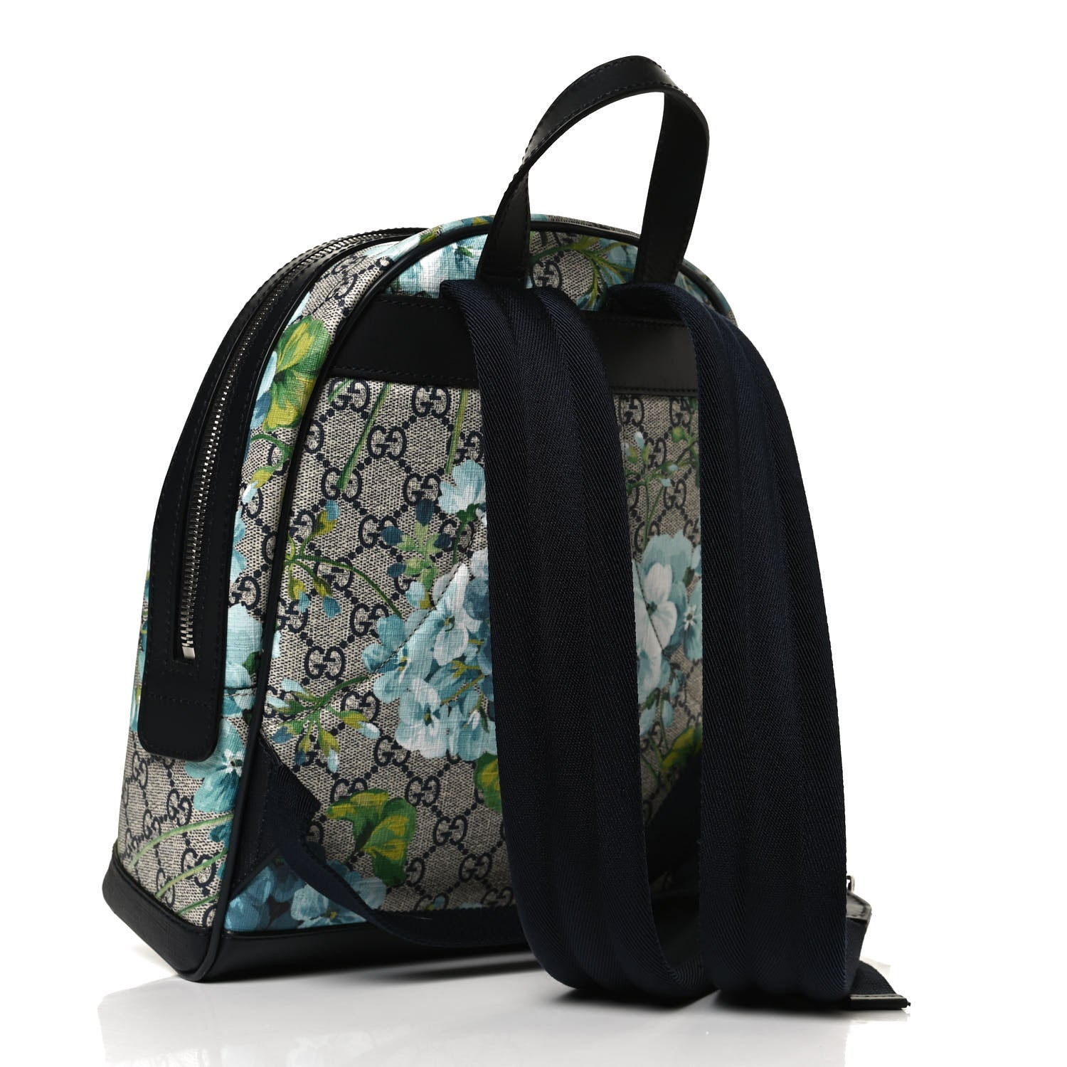 Gucci GG Supreme Monogram Blooms Small Day Backpack Blue 2 of 9